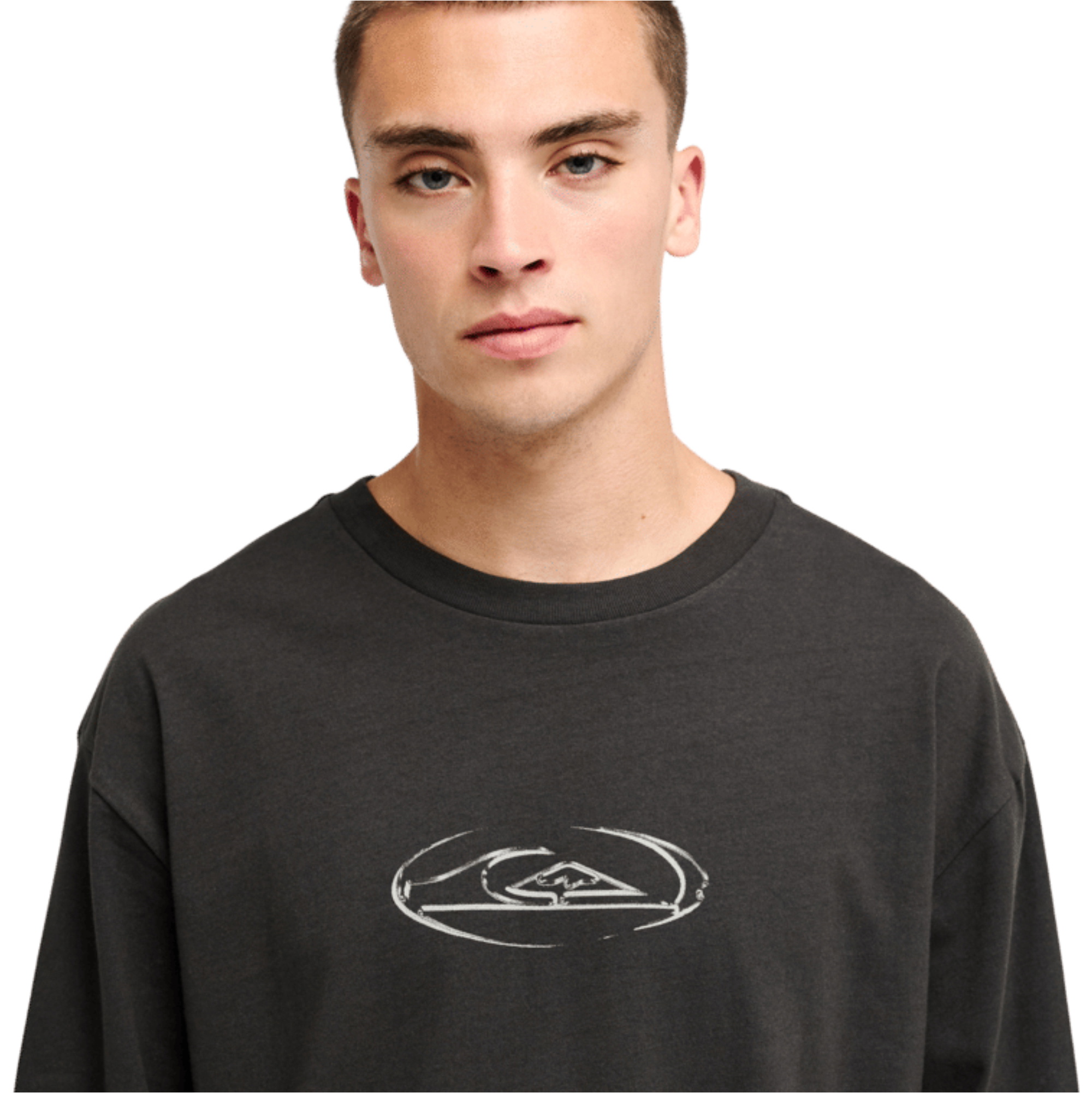 2026 Quiksilver Mens Crystal Long Sleeve T-Shirt EQYZT08451 - Tarmac